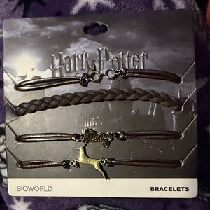 Bioworld Harry Potter Bracelet Set - Brown and Gold